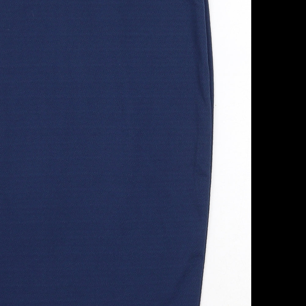 Urban Coco Womens Blue  Polyester Straight & Pencil Skirt Size S