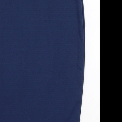 Urban Coco Womens Blue  Polyester Straight & Pencil Skirt Size S