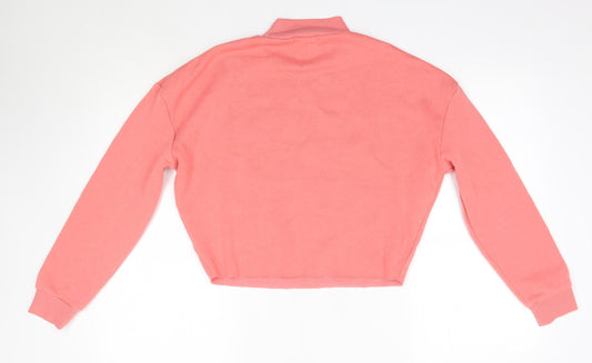 Primark Womens Pink High Neck  Polyester Pullover Jumper Size 2XS   - Truth