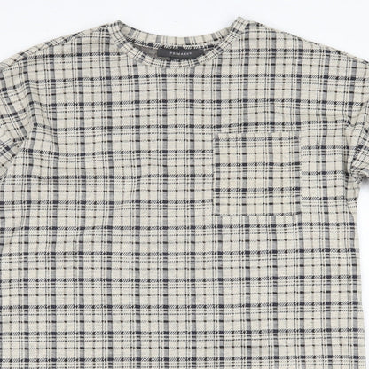 Primark Womens Multicoloured Check Polyester T-Shirt Dress  Size 10  Round Neck