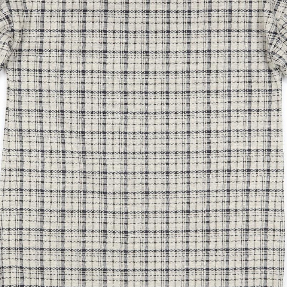 Primark Womens Multicoloured Check Polyester T-Shirt Dress  Size 10  Round Neck