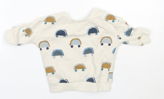 M&S Baby Multicoloured  Cotton Pullover Jumper Size 0-3 Months