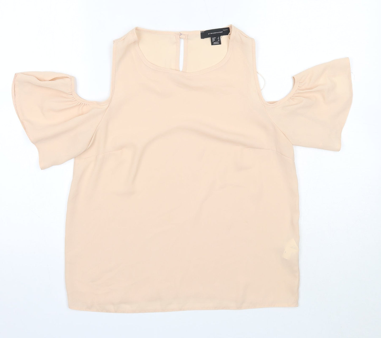 Primark Womens Pink  Polyester Basic Blouse Size 8 Round Neck