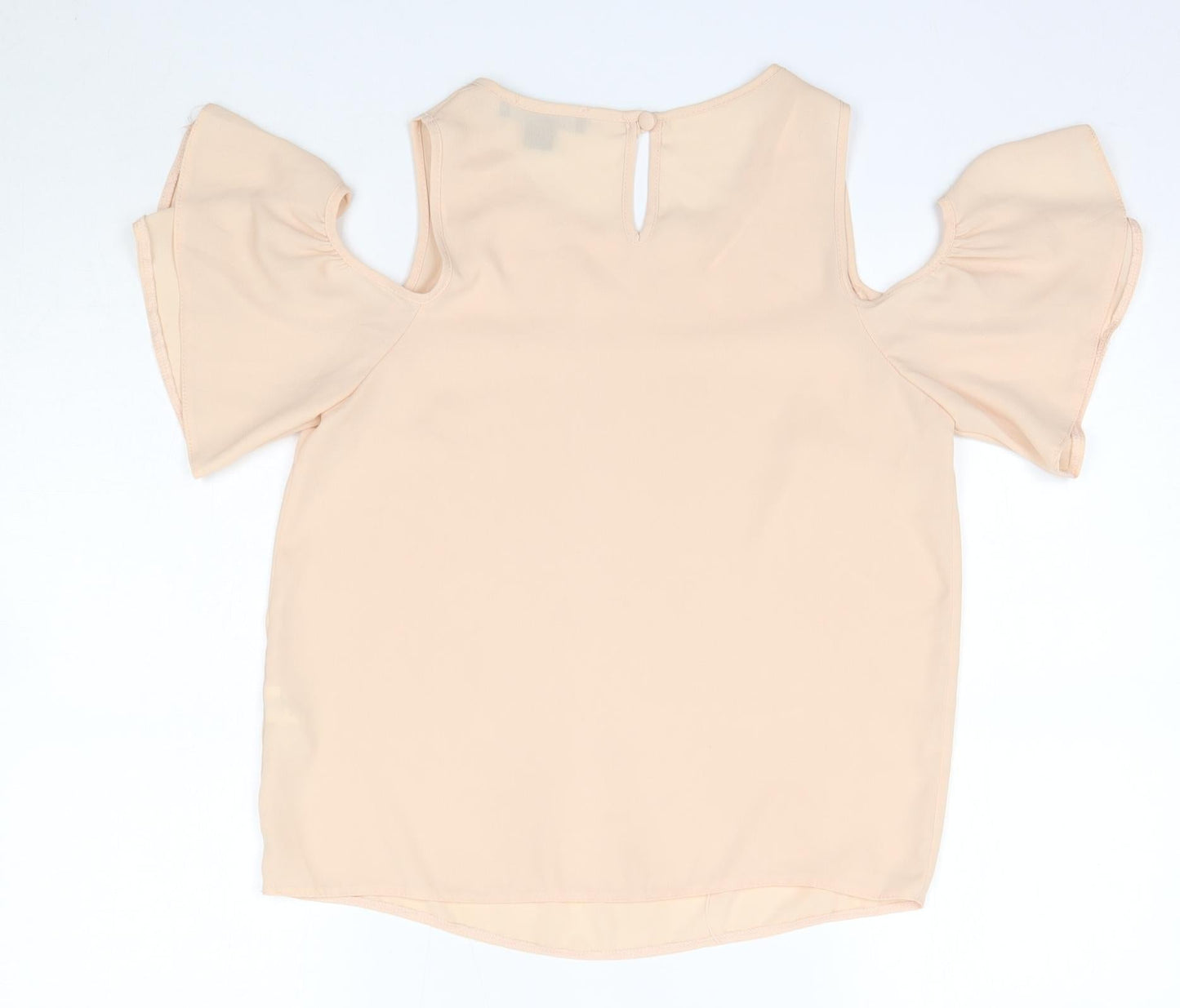 Primark Womens Pink  Polyester Basic Blouse Size 8 Round Neck