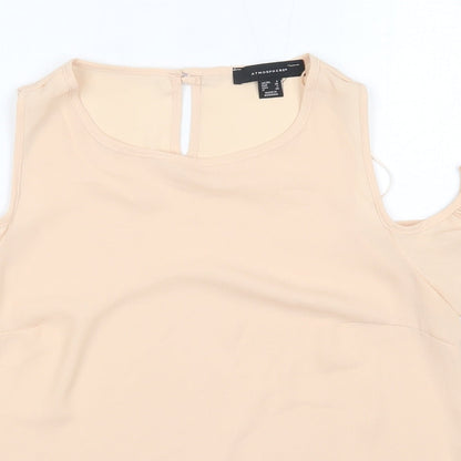 Primark Womens Pink  Polyester Basic Blouse Size 8 Round Neck