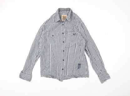 Mens UK Size M M&S Grey  Button-Up Long Sleeve Casual Shirt