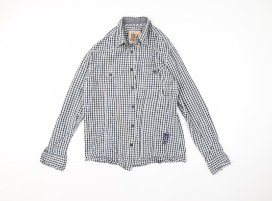 Mens UK Size M M&S Grey  Button-Up Long Sleeve Casual Shirt
