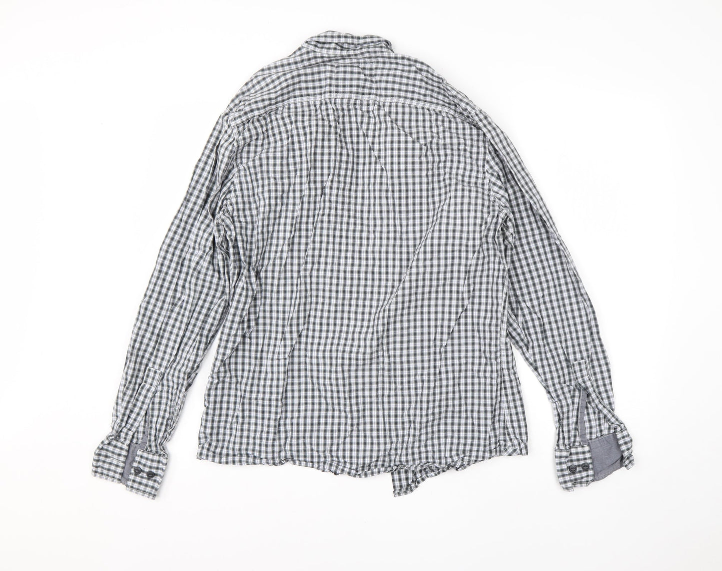 Mens UK Size M M&S Grey  Button-Up Long Sleeve Casual Shirt