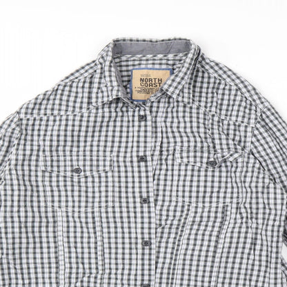 Mens UK Size M M&S Grey  Button-Up Long Sleeve Casual Shirt