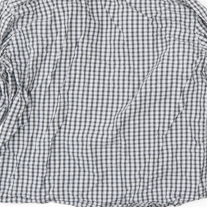 Mens UK Size M M&S Grey  Button-Up Long Sleeve Casual Shirt