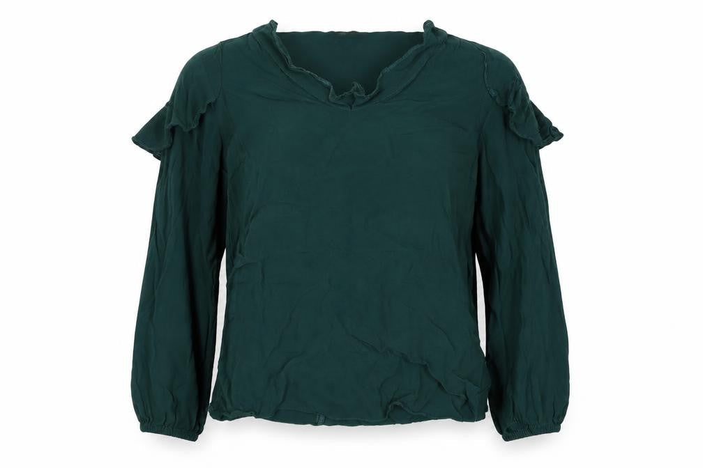 Womens UK Size 14 Debenhams Green Basic Blouse