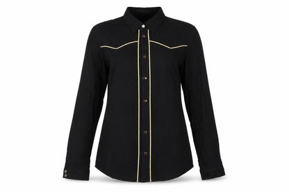 Atmosphere Womens Black  Viscose Basic Button-Up Size 6 Collared