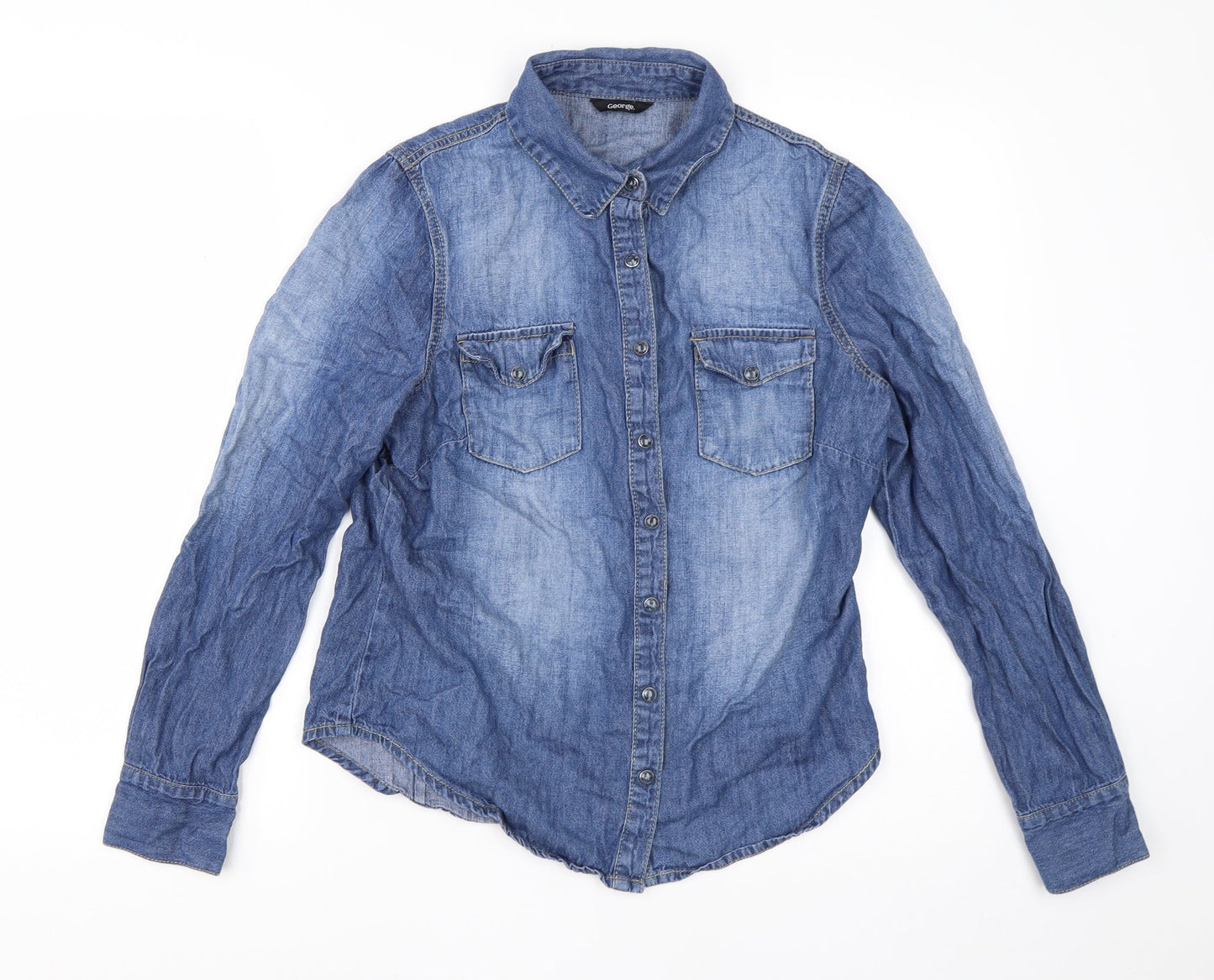 George Womens Blue   Jacket  Size 10  Snap