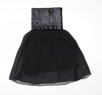 AX Womens Black  Polyester A-Line  Size 10  Square Neck