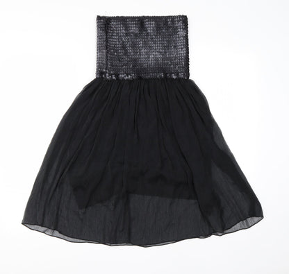 AX Womens Black  Polyester A-Line  Size 10  Square Neck