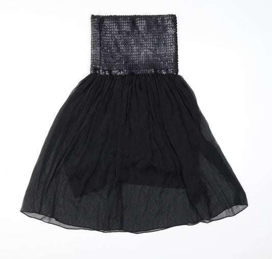 AX Womens Black  Polyester A-Line  Size 10  Square Neck