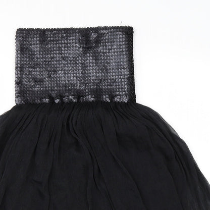 AX Womens Black  Polyester A-Line  Size 10  Square Neck