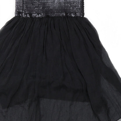 AX Womens Black  Polyester A-Line  Size 10  Square Neck