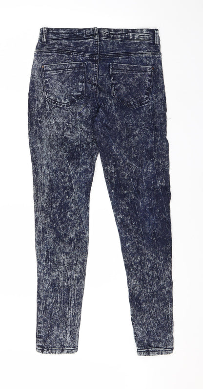 Select Womens Blue  Cotton Skinny Jeans Size 8 L28 in Regular