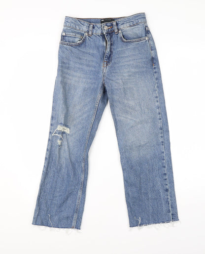 ASOS Womens Blue  Cotton Cropped Jeans Size 26 in L23 in Regular