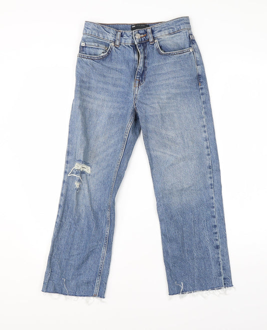ASOS Womens Blue  Cotton Cropped Jeans Size 26 in L23 in Regular