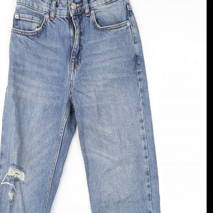 ASOS Womens Blue  Cotton Cropped Jeans Size 26 in L23 in Regular