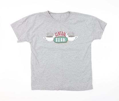 George Womens Grey  Cotton  Pyjama Top Size 10   - friends