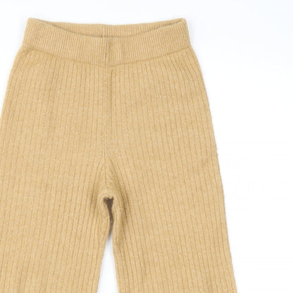 TU Girls Yellow  Acrylic  Trousers Size 9 Months  Regular