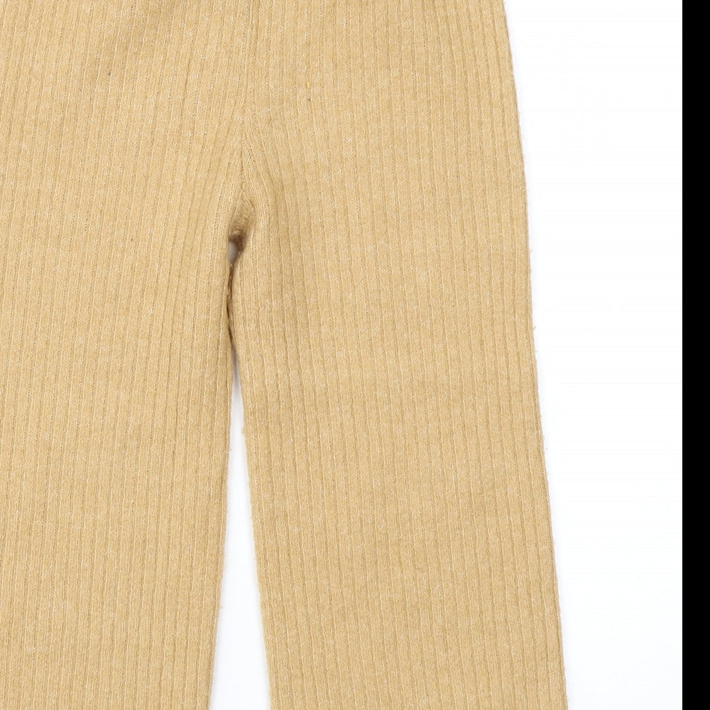 TU Girls Yellow  Acrylic  Trousers Size 9 Months  Regular
