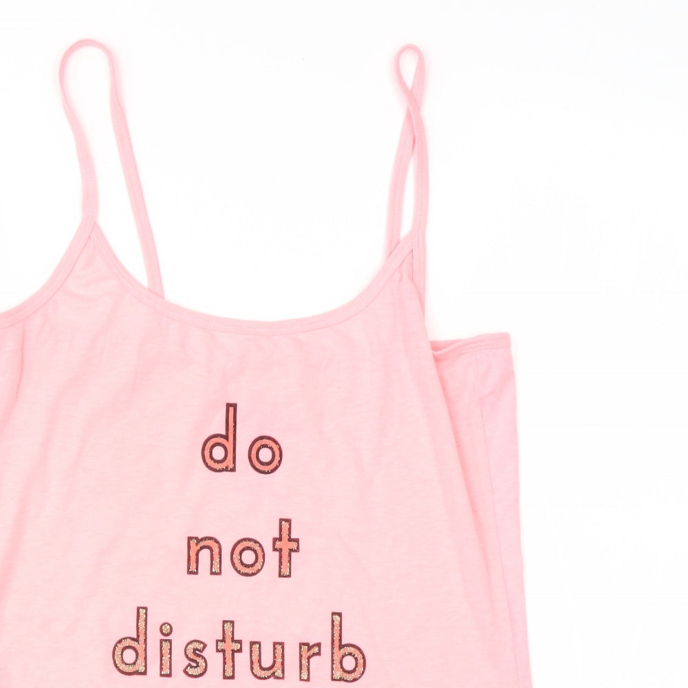 Love Island Womens Pink  Cotton  Pyjama Top Size M   - love island