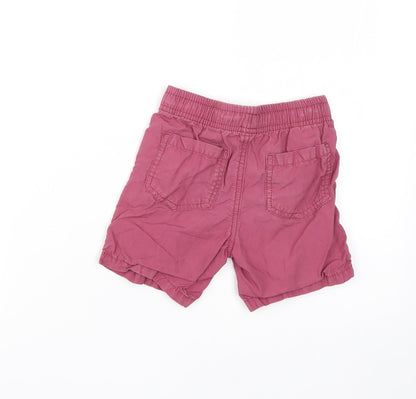 Preworn Boys Red  Cotton Cargo Trousers Size 18-24 Months