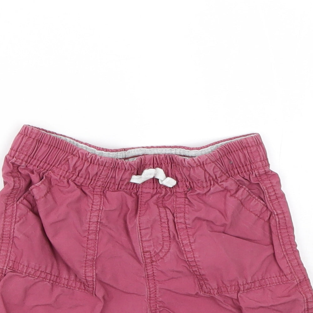 Preworn Boys Red  Cotton Cargo Trousers Size 18-24 Months