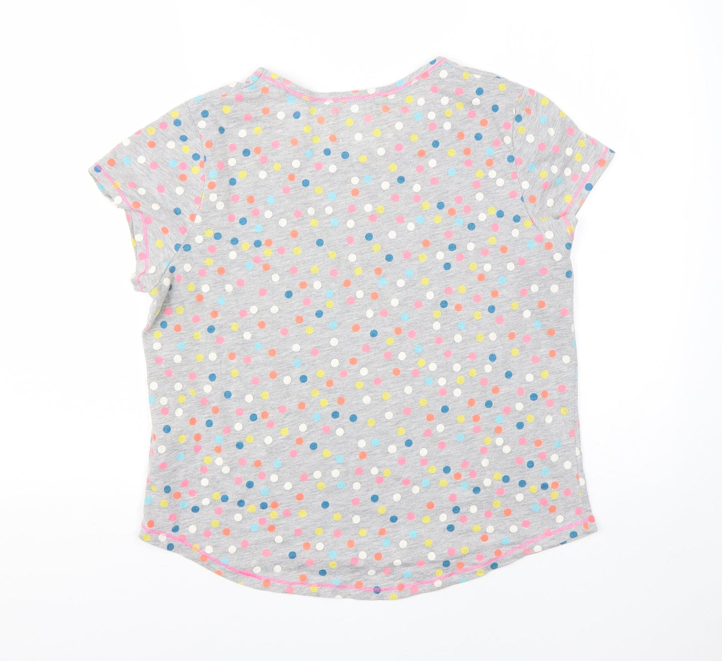 Time to Dream Womens Grey Polka Dot Cotton  Pyjama Top Size M