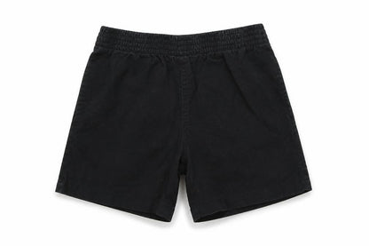 Front view of George boys’ black cotton cargo shorts, size 6-7, years regular