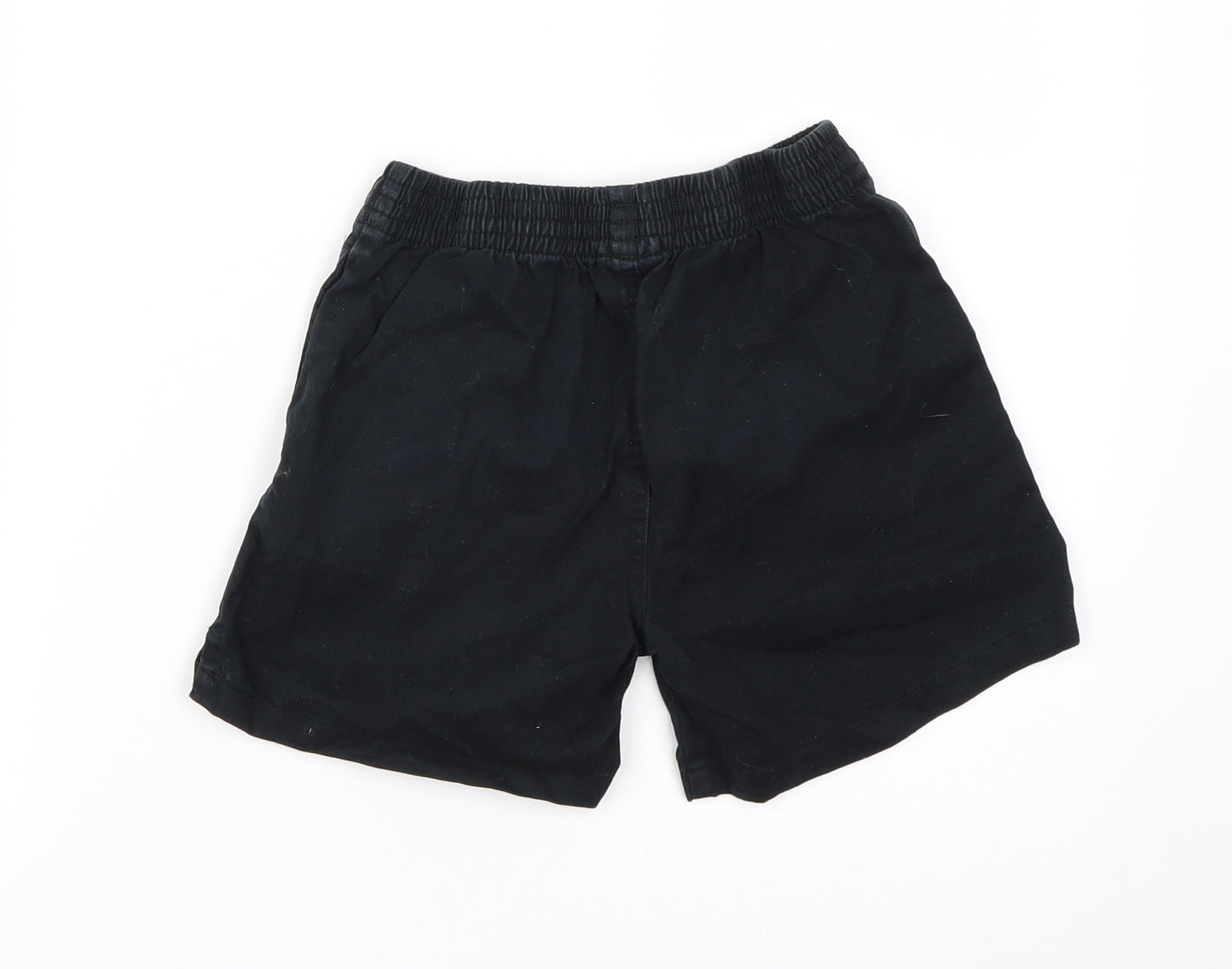 George Boys Black  Cotton Cargo Shorts Size 6-7 Years  Regular
