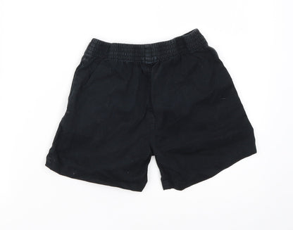 George Boys Black  Cotton Cargo Shorts Size 6-7 Years  Regular