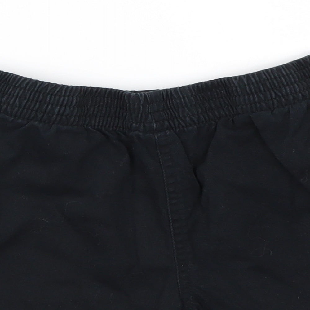 George Boys Black  Cotton Cargo Shorts Size 6-7 Years  Regular