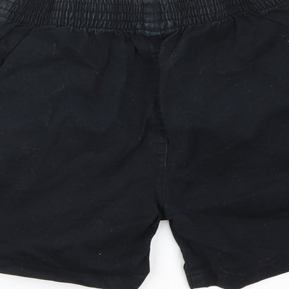 George Boys Black  Cotton Cargo Shorts Size 6-7 Years  Regular