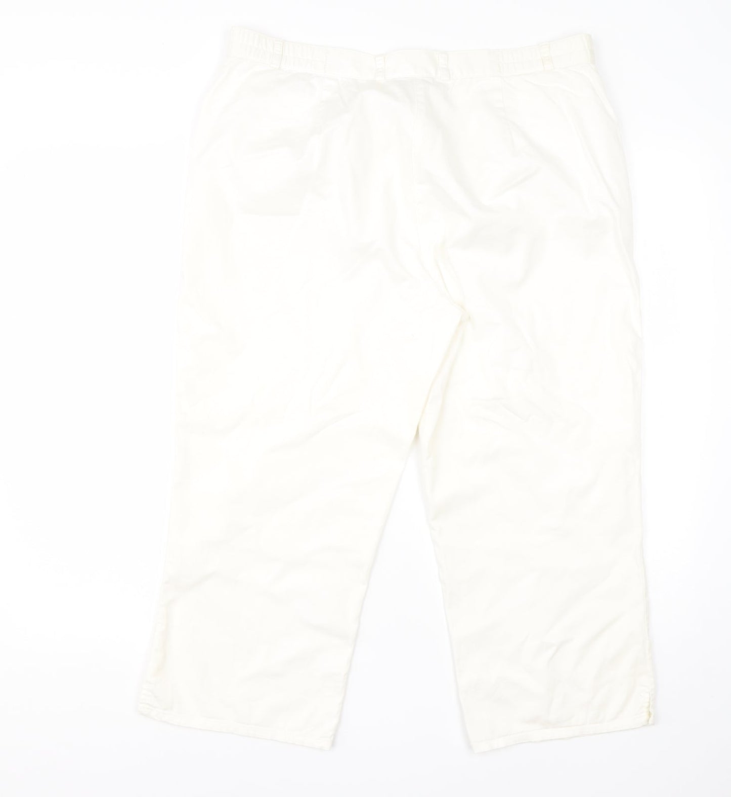 Canada Womens White  Cotton Dress Pants Trousers Size 14 L20 in Regular