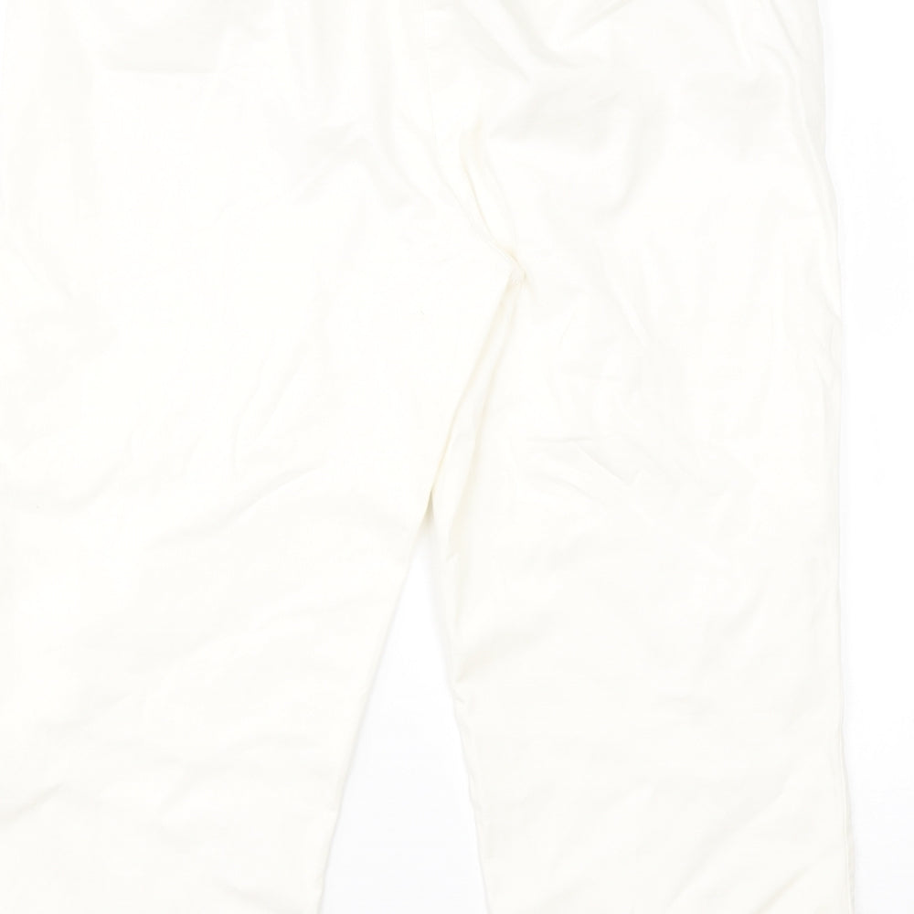 Canada Womens White  Cotton Dress Pants Trousers Size 14 L20 in Regular