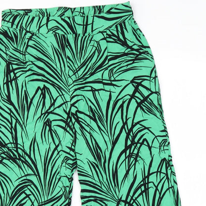 George Womens Green Floral Viscose Harem Trousers Size 8 L20 in Regular