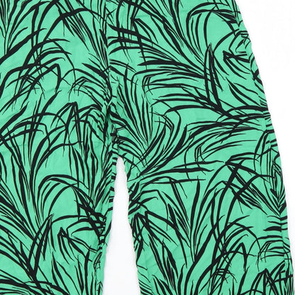 George Womens Green Floral Viscose Harem Trousers Size 8 L20 in Regular