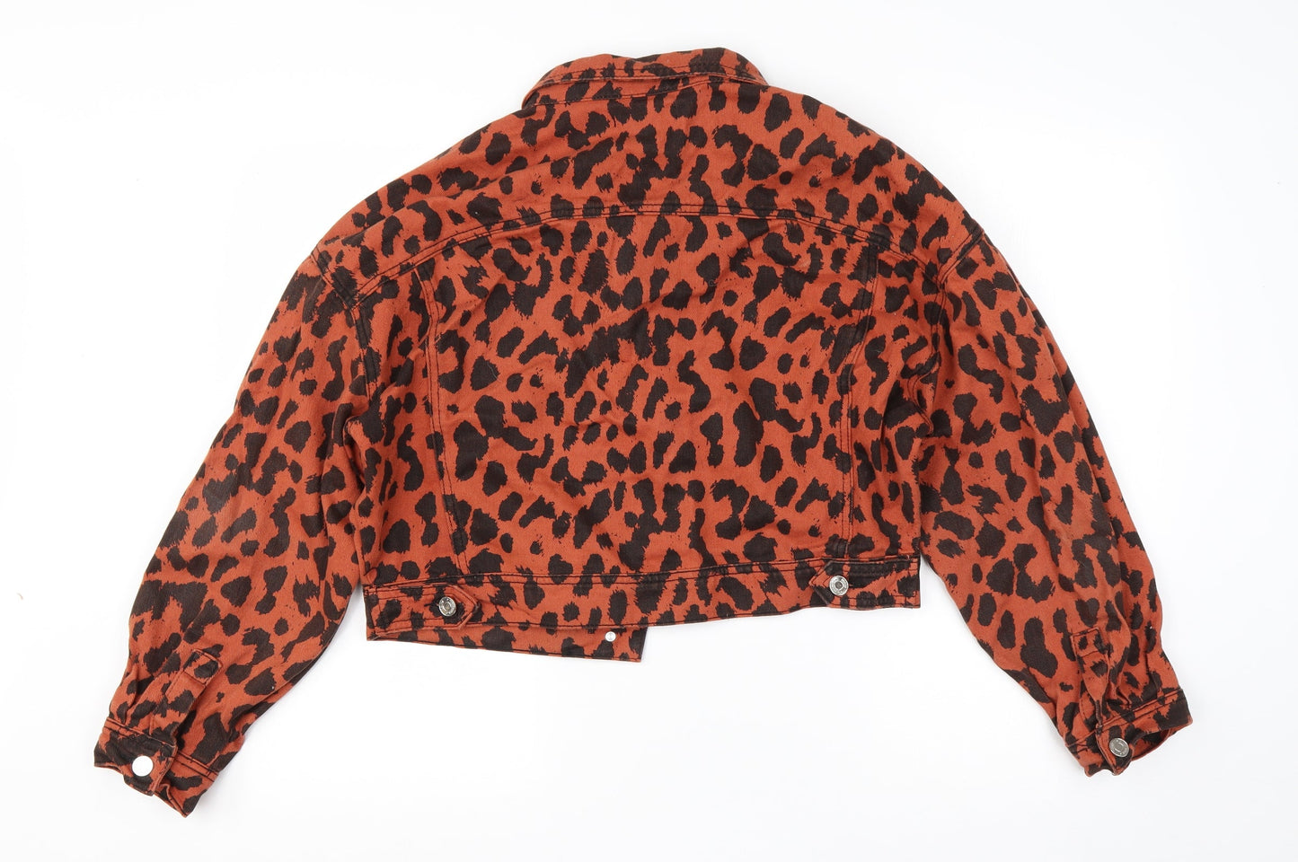 Missguided Womens Orange Animal Print  Jacket  Size 10