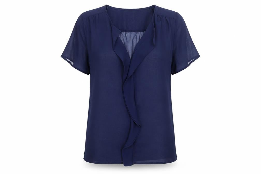 Womens UK Size 10 TU Blue Basic Blouse