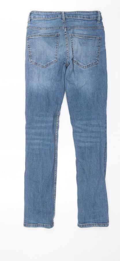 George Mens Blue  Cotton Skinny Jeans Size 30 L30 in Regular