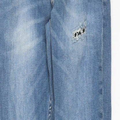 George Mens Blue  Cotton Skinny Jeans Size 30 L30 in Regular