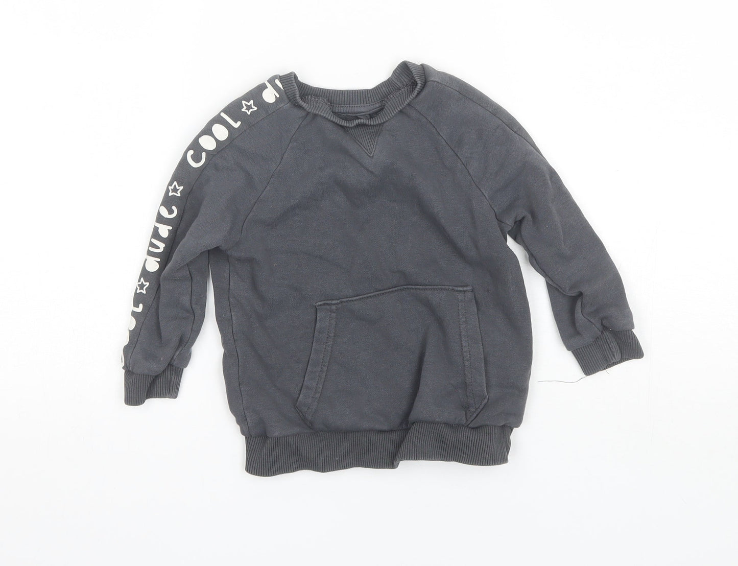 George Baby Grey  Cotton Pullover Jumper Size 18-24 Months