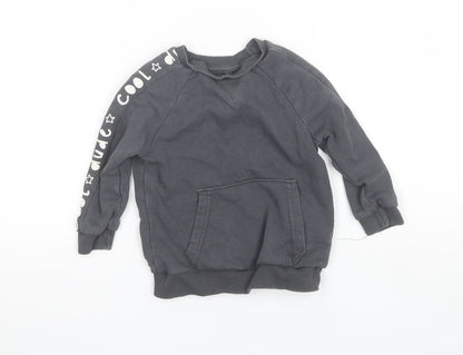 George Baby Grey  Cotton Pullover Jumper Size 18-24 Months