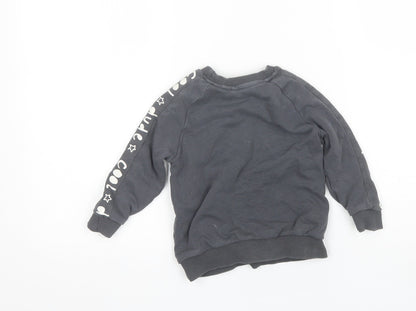 George Baby Grey  Cotton Pullover Jumper Size 18-24 Months