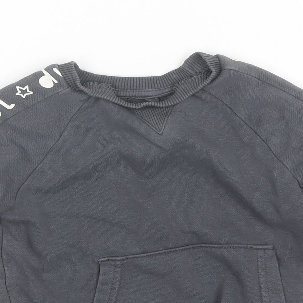 George Baby Grey  Cotton Pullover Jumper Size 18-24 Months